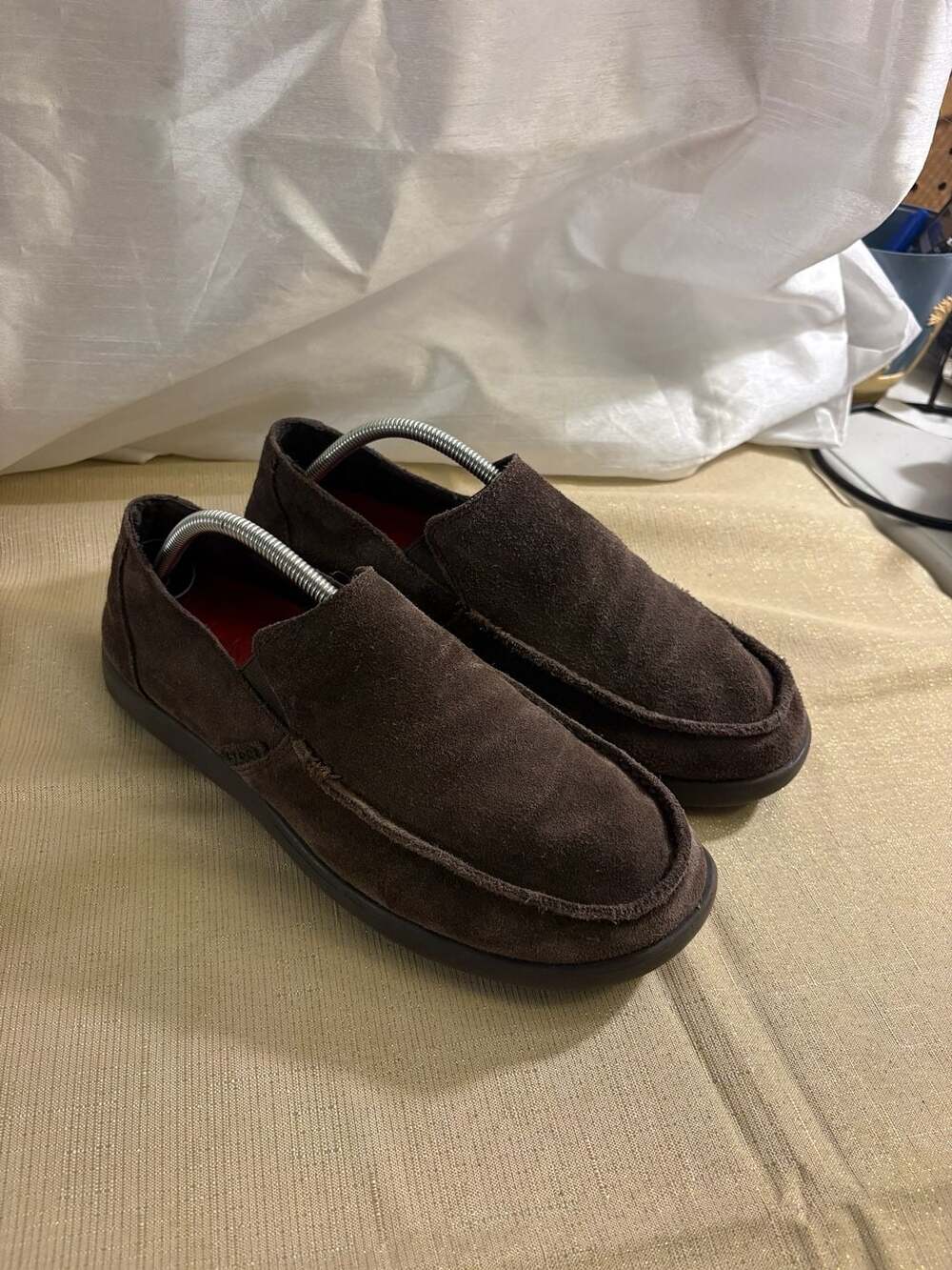 Crocs Men's Brown Suede Slip-On Loafers